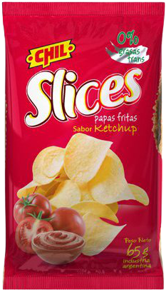 SLICES papas ketchup x65g