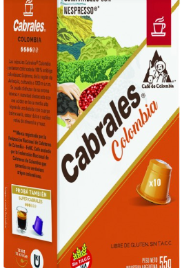 CABRALES cafe colombia capsulas x10Un.