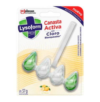 LYSOFORM canasta inodoro con cloro citrus x37g