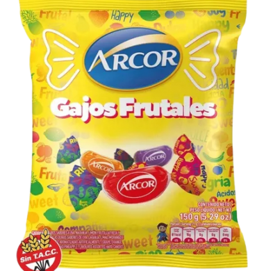ARCOR caramelos gajitos frutales x485g