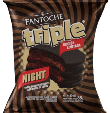 FANTOCHE alfajor triple chocolate night x85g
