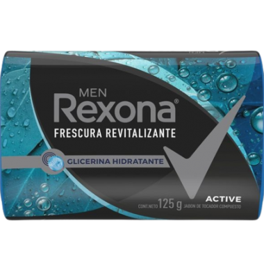 REXONA jabon tocador active frescura revitalizante x125g