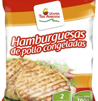 TRES ARROYOS hamburguesas pollo 2u x166g