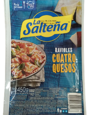 LA SALTENA ravioles 4 quesos x450g