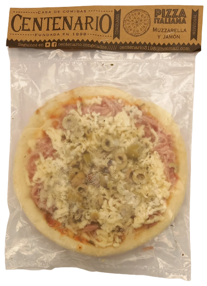 CENTENARIO pizza italiana muzzarella y jamon
