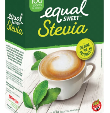 EQUALSWEET edulcorante stevia x100Un.