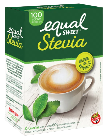 EQUALSWEET edulcorante stevia x100Un.