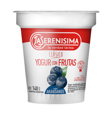 SERENISIMA yogur con frutas arandano x140g