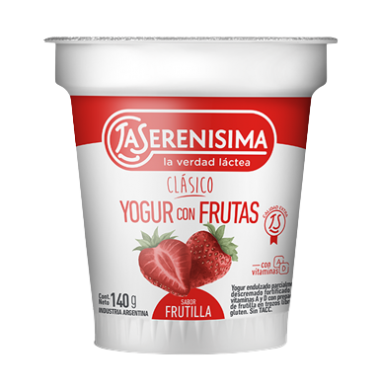 SERENISIMA yogur con frutas frutilla x140g