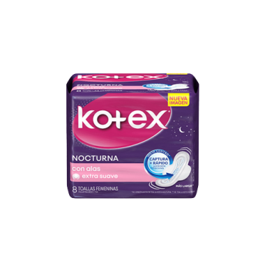 KOTEX toalla nocturna con alas x8Un.