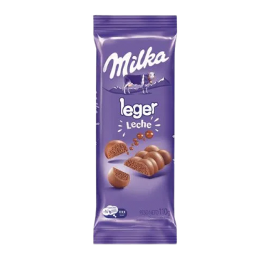 MILKA chocolate leger leche x50g