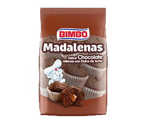 BIMBO madalena chocolate rellena dulce de leche x180g
