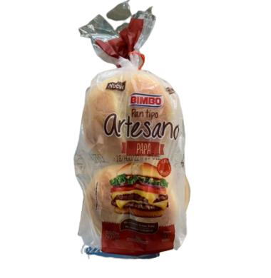 BIMBO pan artesano hamburguesa de papa x4Un.