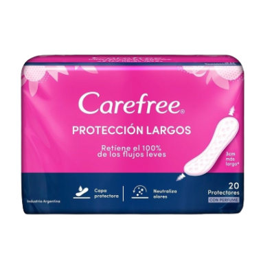 CAREFREE protector c/perfume largo x20Un.
