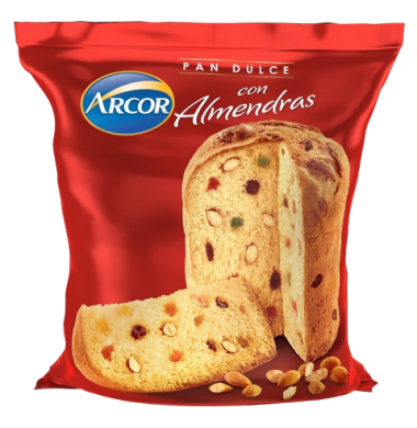 ARCOR pan dulce con almendras x400g