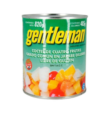 GENTLEMAN coctel frutas x820g