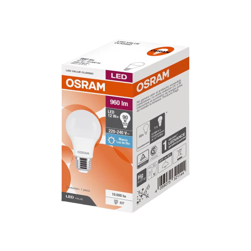 OSRAM lampara led value classic fria 12w