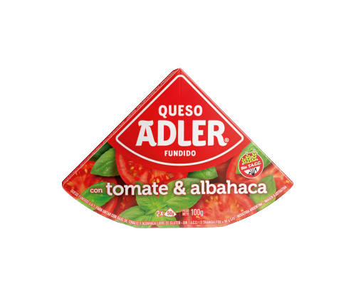 ADLER queso tomate y albahaca x100g