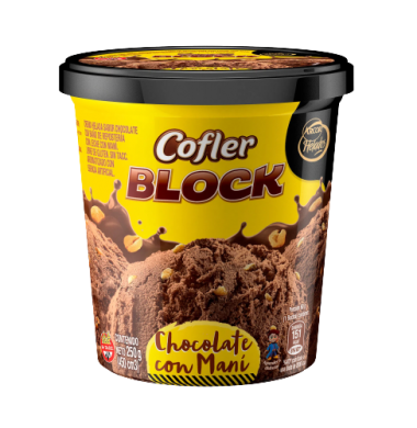 COFLER helado block chocolate mani x250g