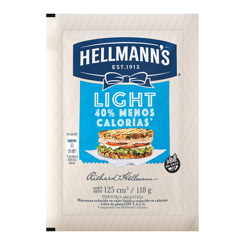HELLMANNS mayonesa light x118g