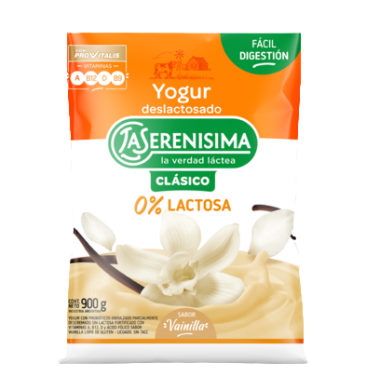 SERENISIMA yogur zero lactosa vainilla x900cc