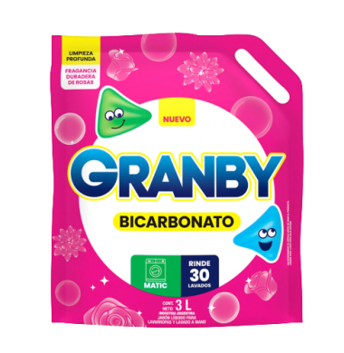GRANBY jabon liquido rosas x3Lt