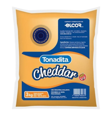 TONADITA cheddar pouch x3,7Kg