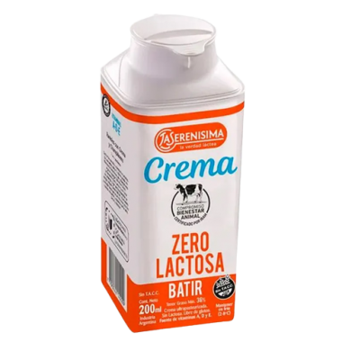 SERENISIMA crema zero lactosa x200cc