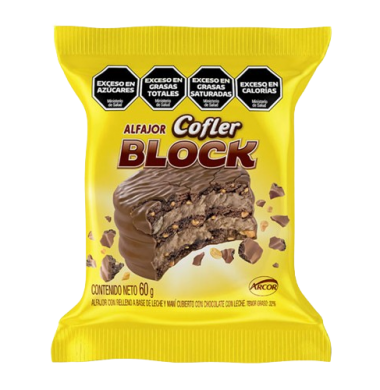 COFLER alfajor block triple chocolate x60g