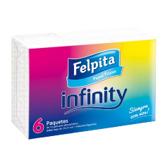 FELPITA panuelos infinity 6 paquetes x10Un.